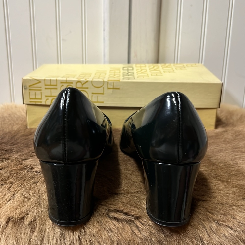 60s Florsheim Patent Leather Heels Shoes 9 Vintage - Picture 4 of 9